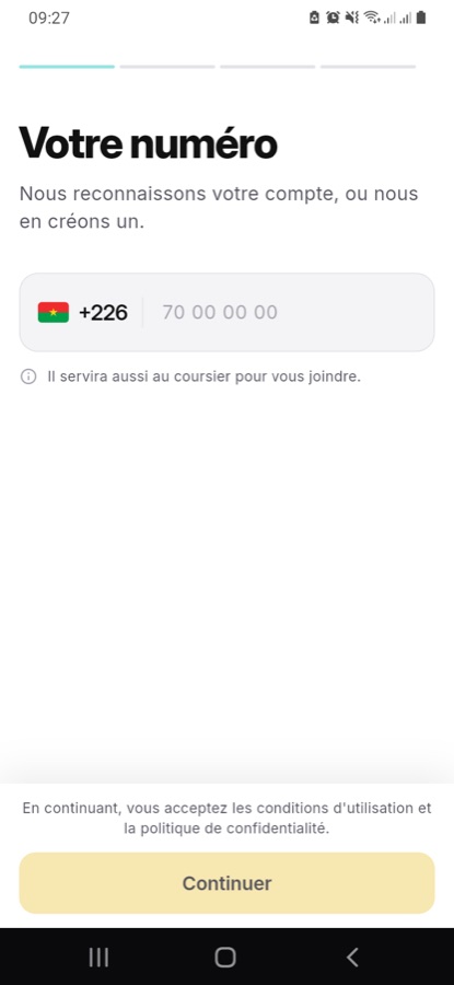 Saisie du numéro