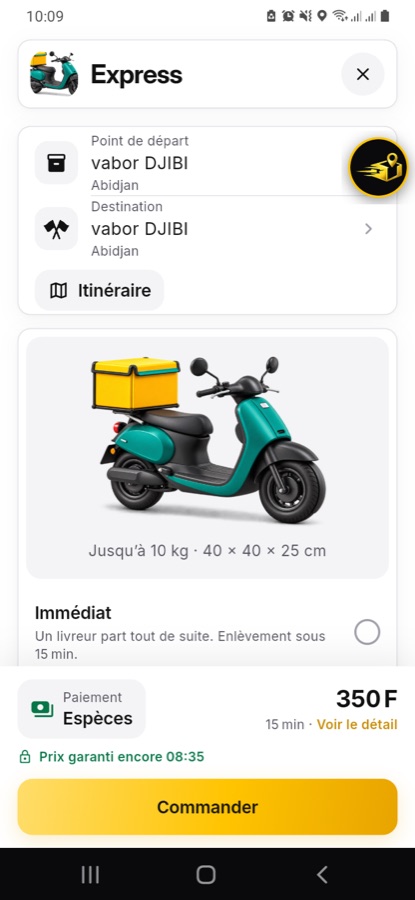 Écran prêt à commander