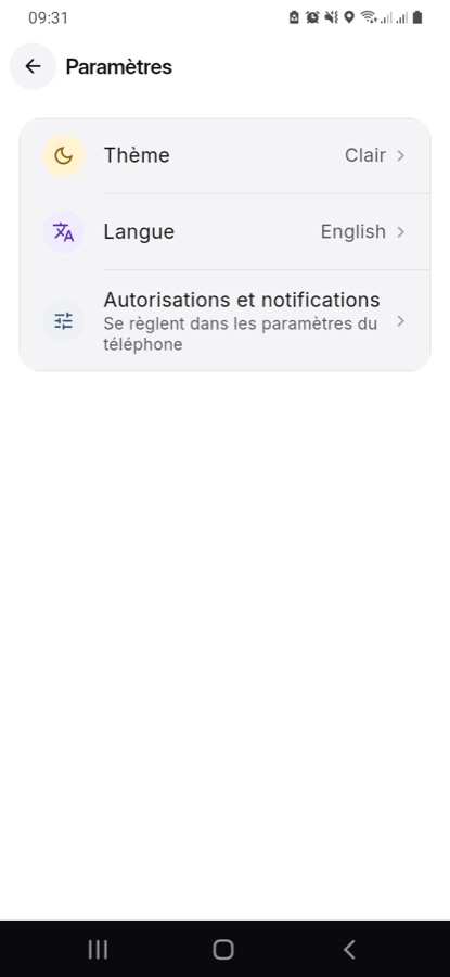 Paramètres