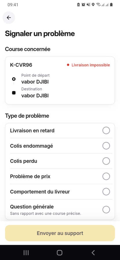 Signaler un problème