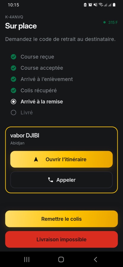 Arrivé à la remise